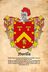 Escudo heráldico del apellido MORILLA