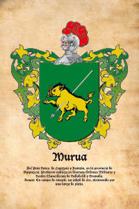 Escudo heráldico del apellido MURUA