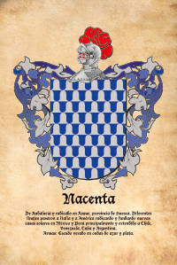 Escudo heráldico del apellido NACENTA