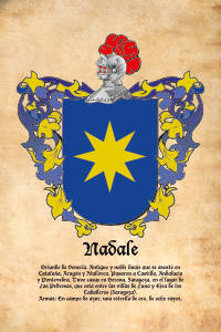 Escudo heráldico del apellido NADALE