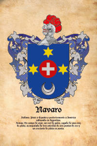 Escudo heráldico del apellido NAVARO