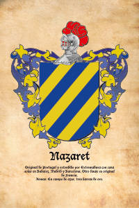 Escudo heráldico del apellido Nazaret