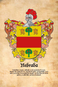 Escudo heráldico del apellido NEBRADA