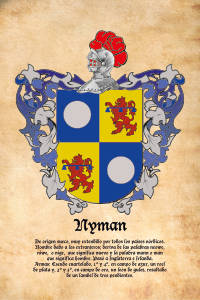 Escudo heráldico del apellido NYMAN