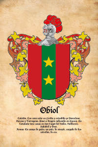 Escudo heráldico del apellido OBIOL
