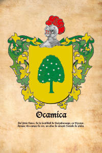 Escudo heráldico del apellido OCAMICA