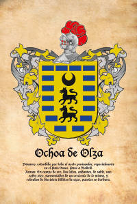 Escudo heráldico del apellido OCHOA DE OLZA