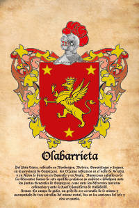 Escudo heráldico del apellido OLABARRIETA