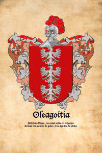 Escudo heráldico del apellido Oleagoitia