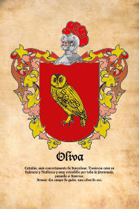 Escudo heráldico del apellido OLIVA