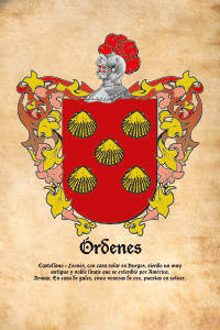 Escudo heráldico del apellido ORDENES