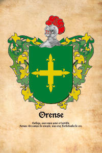 Escudo heráldico del apellido ORENSE