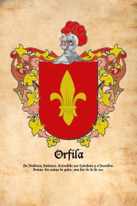Escudo heráldico del apellido ORFILA