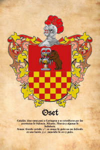 Escudo heráldico del apellido OSET
