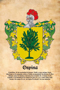 Escudo heráldico del apellido OSPINA