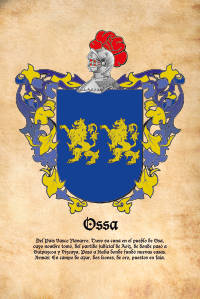 Escudo heráldico del apellido OSSA