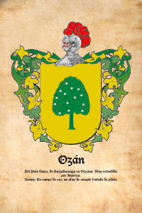 Escudo heráldico del apellido OZAN