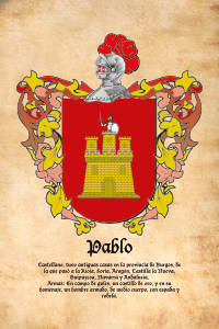 Escudo heráldico del apellido PABLO