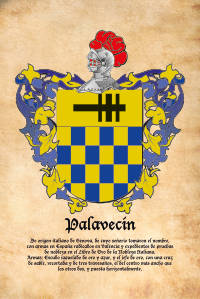 Escudo heráldico del apellido PALAVECIN