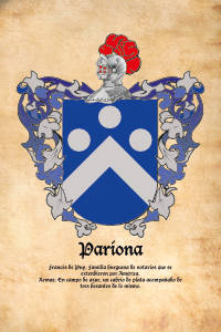 Escudo heráldico del apellido PARIONA