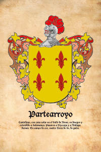 Escudo heráldico del apellido PARTEARROYO