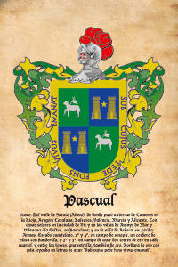 Escudo heráldico del apellido PASCUAL