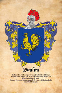 Escudo heráldico del apellido PAULINI