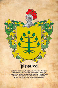 Escudo heráldico del apellido PENALVA