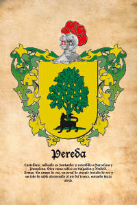 Escudo heráldico del apellido PEREDA