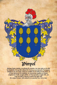Escudo heráldico del apellido PINYOL