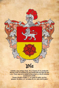 Escudo heráldico del apellido PLA