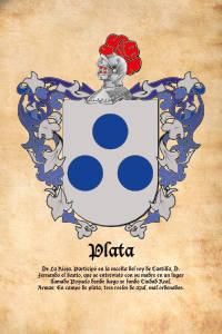 Escudo heráldico del apellido PLATA