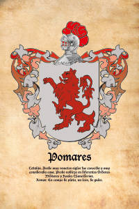 Escudo heráldico del apellido POMARES
