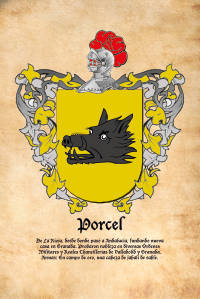 Escudo heráldico del apellido PORCEL
