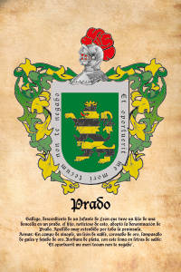 Escudo heráldico del apellido PRADO