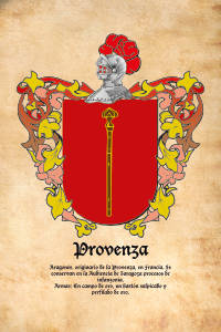 Escudo heráldico del apellido PROVENZA