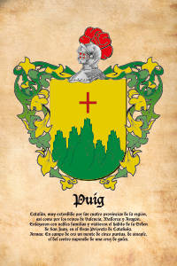 Escudo heráldico del apellido PUIG