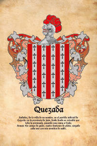 Escudo heráldico del apellido QUEZADA