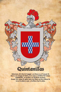 Escudo heráldico del apellido QUINTANILLAS