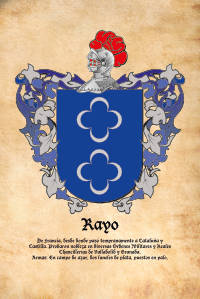 Escudo heráldico del apellido RAYO