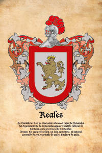 Escudo heráldico del apellido REALES