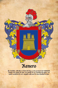 Escudo heráldico del apellido RENERO