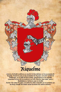 Escudo heráldico del apellido RIQUELME