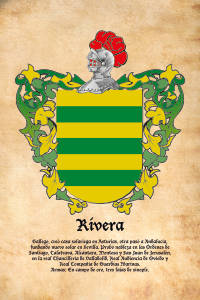 Escudo heráldico del apellido RIVERA
