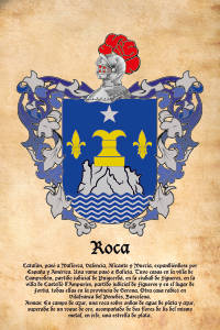 Escudo heráldico del apellido ROCA