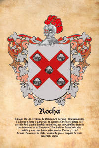 Escudo heráldico del apellido ROCHA
