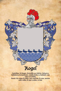 Escudo heráldico del apellido ROGEL