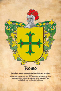 Escudo heráldico del apellido ROMO