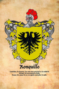 Escudo heráldico del apellido RONQUILLO