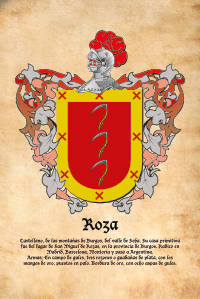 Escudo heráldico del apellido ROZA